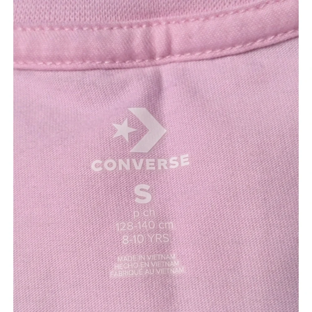 CONVERSE CHERRY BLOSSOM Cropped T-Shirt -‎ Girls Small NEW
